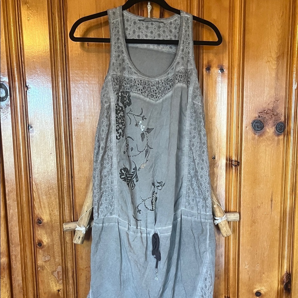 Angels Never Die Lace Mini Dress in Light Gray